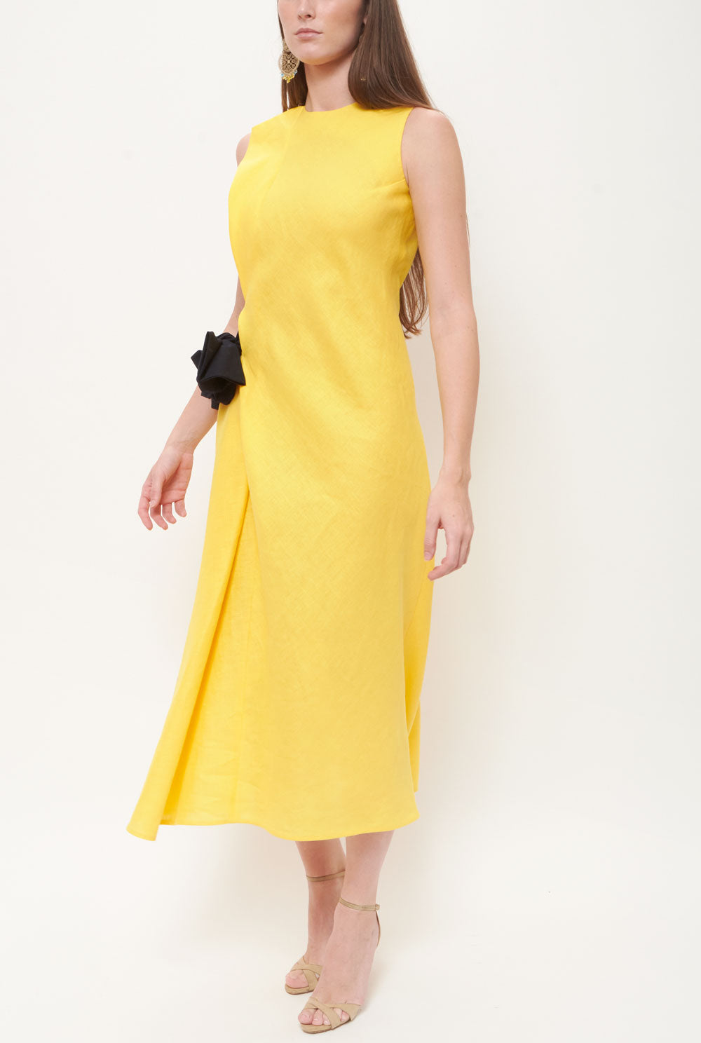 Vestido semientallado lazo Yellow - Made to order dress Devota & Lomba 