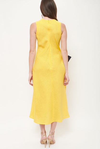 Vestido semientallado lazo Yellow - Made to order dress Devota & Lomba 